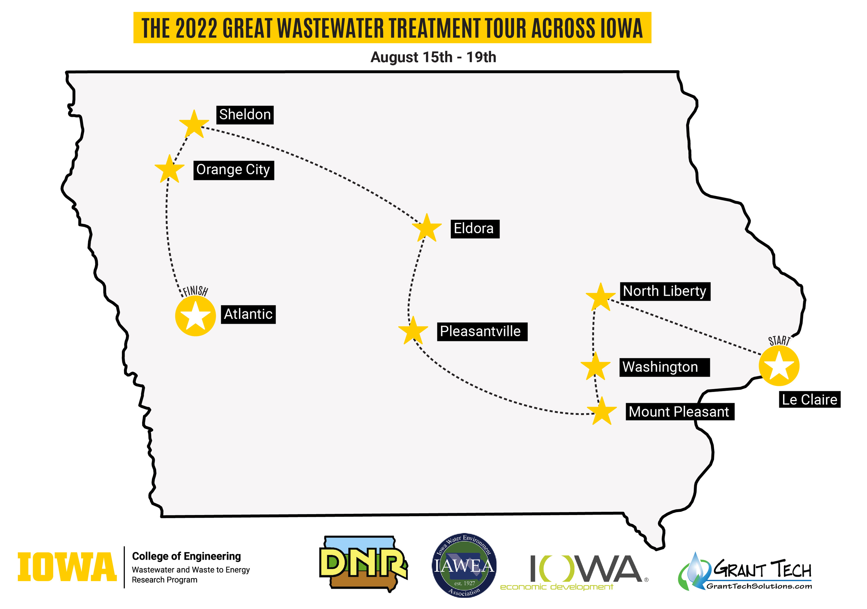 The Great Wastewater Treatment Tour Across Iowa 2022