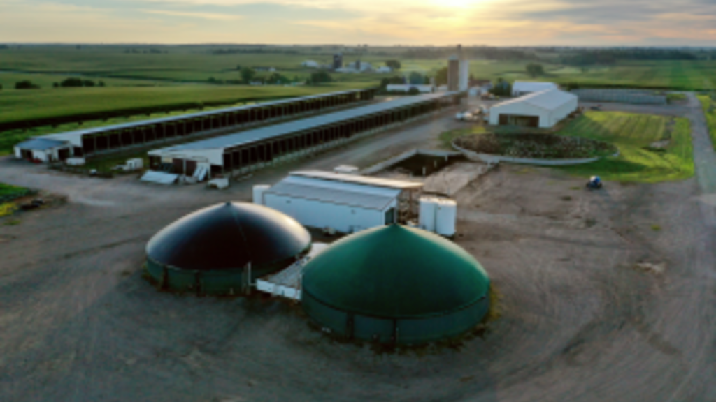 Aerial photo of digesters